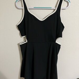 Old Navy Black Activewear Dress with Side Cutouts